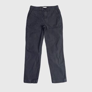 MADEWELL HIGH WAISTED TAPERED CARGO PANTS IN DARK GRAY WOMEN’S SIZE 26